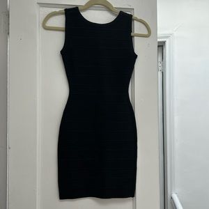 Herve Leger Black Bandage Mini Dress Size XXS NWT